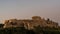 The Parthenon, Propylaea and Acropolis on a clear day with no clouds