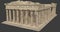 Parthenon ruins 3D render