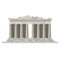 Parthenon temple at Acropolis, Athens, Greece, flat design vecto