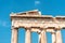 Parthenon temple closeup, Athens, Greece. It is a top landmark of Athens