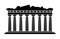 Parthenon temple - Greece / World famous buildings vector illustration.