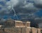 Parthenon thunder winter in AcropolisAthens Greece