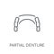 Partial Denture linear icon. Modern outline Partial Denture logo
