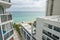 Partial ocean view between condominium buildings Miami FL