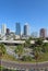Partial skyline of Tampa, Florida vertical