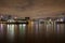 Partial skyline view on historical Old Montreal and the Montreal skyline