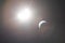 Partial Solare Eclipse Over Dallas Texas