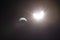 Partial Solare Eclipse Over Dallas Texas