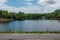 Partial view of Amphitheater , lake and jungle forest at Animal Kingdom 281