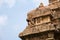 Partial view of carved Gopuram of Shiva temple, Gangaikonda Cholapuram, Tamil Nadu, India