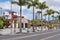 Partial view of the empty road with no traffic in Las Americas, Tenerife, Canary Islands, Spain