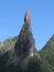 Partial view of the mountain range called Serra do Mar - Highlight for the God`s Finger peak