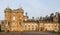 Partial view of the Palace of Holyroodhouse in Edinburgh, Scotland