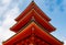 Partial views of the Pagoda in the buddhist temple Kiyomizu-dera in Kyoto