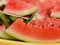 Partially Eaten Watermelon Slices