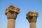 Partially Reconstructed Amazing Columns of Zvartnots Cathedral Ruins, Built in 7th Century, Armenia