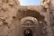 Partially  restored entrance to the ruins of the palace of King Herod - Herodion in the Judean Desert, in Israel