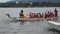 Participants compete on Sports Native Row Dragon Head Boat during Dragon Cup Competition.