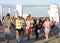 Participants in the first annual Donut Fun Run. A donut-themed 5k race in Alameda, CA