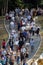 Participants of the Way of the Cross in Croatian national shrine of the Virgin Mary in Marija Bistrica, Croatia