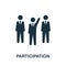 Participation icon. Simple element from business management collection. Creative Participation icon for web design, templates,