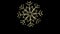 Particle Christmas snowflake animation, alpha channel, seamless loop