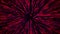 Particle circular explosion. Red strabust with noise in universe. Abstract data flow background for event, party