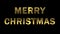 Particles collecting in the golden letters - Merry Christmas