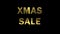 Particles collecting in the golden letters - Xmas Sale