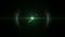 Particles green sphere with optical flares