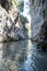 Particular Gorges Alcantare at Catania. Vertical photo