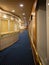 Particular view of a luxurious corridor in a cruise ship