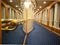 Particular view of a luxurious corridor in a cruise ship