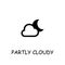 Partly cloudy flat vector icon