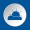 Partly cloudy - simple blue icon on white button