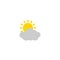 Partly cloudy weather icon. Vector isolated illustration