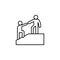 Partner support icon. Element of business motivation line icon