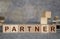 PARTNERS word made with building blocks