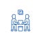 Partnership,contract signing line icon concept. Partnership,contract signing flat vector symbol, sign, outline