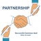 Partnership cooperation, concept