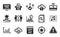 Partnership, Correct way and Search files icons set. Cloud protection, Musical note and Web tutorials signs. Vector