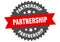 partnership sign. partnership circular band label. partnership sticker