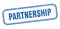 partnership stamp. partnership square grunge sign