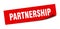 partnership sticker. partnership square sign. partnership