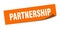 partnership sticker. partnership square sign. partnership