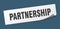 partnership sticker. partnership square sign. partnership