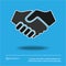 Partnership vector. Handshake icon eps 10. Hands shaking. Businessman deal agreement sign symbol