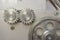 Parts of gear system , Close up of mechanical heavy steel metal wheel cog. Concept business idea. gears , cooperation and