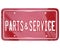 Parts and Service License Plate Automotive Car Repair Shop