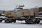 Parts of the snowy freight railcar